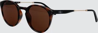 Calvin Klein Jeans Occhiali da sole arrotondati in acetato tartarugato