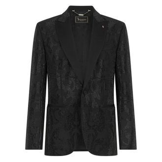 Billionaire Boys Club Jassen, Heren, Zwart, 2Xl, Wol, Blazer Brocade Strass