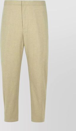 Jil Sander wool trousers with elastic waistband and cropped length