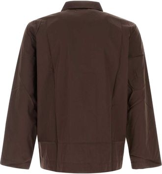 Tekla Unisex Poplin Pyjamas Shirt Brown Organic Cotton