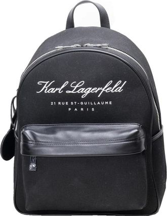Karl Lagerfeld Hotel Karl Rugzak - Dames - Rugzakken - Zwart - ONE Size - Katoen - Tassen