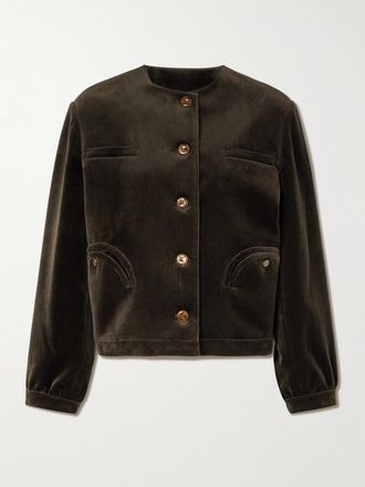 Blaz&eacute; Milano Giacca In Velluto Di Cotone Jealousy Gliss Bolero - Marrone