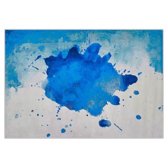 Beliani Alfombra De Tela Multicolor 140 X 200 Cm Estampado De Salpicaduras De Pintura Abstracto Estilo Moderno Odalar