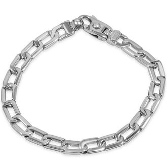 Pompeii3 Braccio Mens 23 Gram Clip Link Solid Silver Bracelet 8.5 Size: 8.5