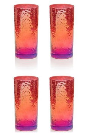 Zodax Set of 4 Aperitivo Highball Glasses in Red at Nordstrom Rack
