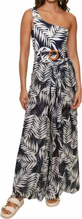 Hutch Veda Cover Up Pants In Navy Paradise Foliage