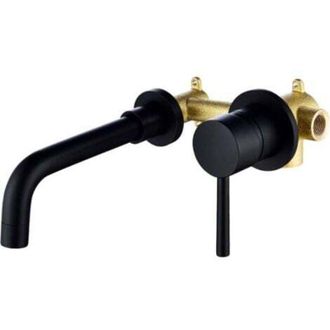OEM Grifo De Lat&oacute;n Negro Pintado, Grifo Mezclador De Ba&ntilde;o Montado En La Pared, Grifos De Lavabo Montados En La Pared, Grifo De Lavabo Montado En La Pared 