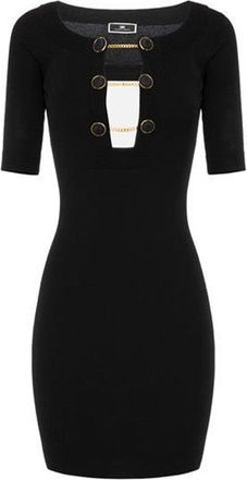Elisabetta Franchi Black Mini Dress
