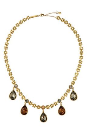 Ted Baker Davina Crystal Drop Necklace in Gold Tone/Topaz Crystal at Nordstrom