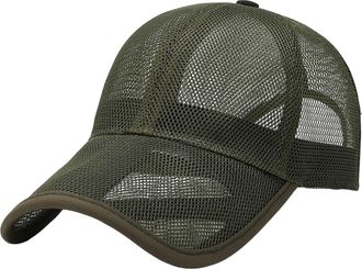 Generic Mesh Sport Hat for Men Breathable Adjustable Quick Drying Lightweight Multipurpose Soft Brim Running Cap Travel Summer Outdoor Sports Hiking Camping G