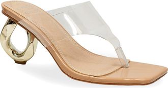 Chase + Chloe by Intouch Footwear Ryella Clear Strap Sandal in Beige Pu at Nordstrom Rack, Size 8.5