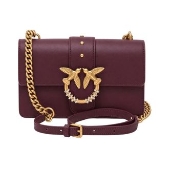Pinko Crossbody Bag - Dames - Schoudertassen - Rood - ONE Size - Leer - Tassen