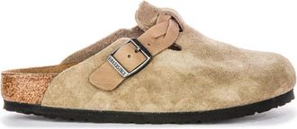 Birkenstock Gebreide Elegante Clog met Pin-gesp - Dames - Slip ons - Beige - 39 EU - Leer - Schoenen