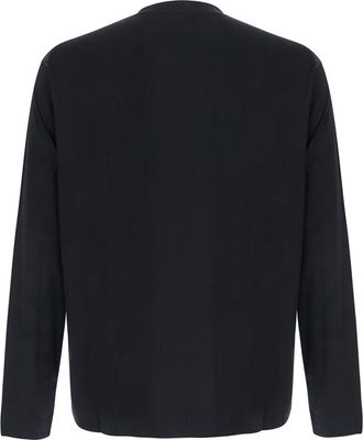 Emporio Armani Mens Long Sleeve T-Shirt Modal Black T-Shirts And Polos