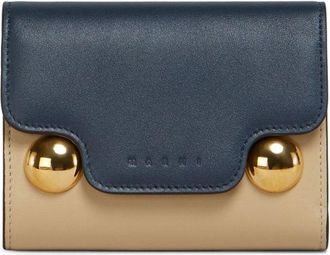 Marni Trunkaroo trifold leather wallet - Neutrals