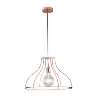 Netlighting FRIDA Wire Frame Pendant Ceiling Light Pink Gold 50x35.5cm in Rose Gold | Size: 50x35.5 cm