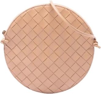 Bottega Veneta Pre-owned Woven Crossbody Bag - Dames - Vintage Schoudertas - Beige - ONE Size - Leer - Vintage