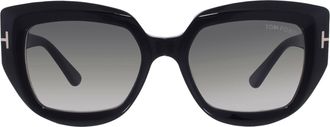 Tom Ford Saltzman Smoke Gradient Cat Eye Ladies Sunglasses FT1192 01B 53