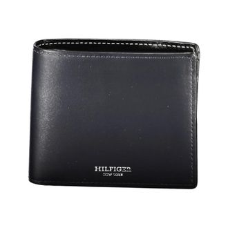 Tommy Hilfiger Blauwe leren bi-fold portemonnee - Heren - Portefeuilles - Blauw - ONE Size - Leer - Accessoires