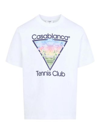 Casablanca Tennis Club Icon Printed Classic T-Shirt