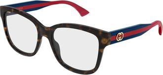 Gucci Glasses, unisex, Multicolor, Size: 54 MM Web Optical Frame