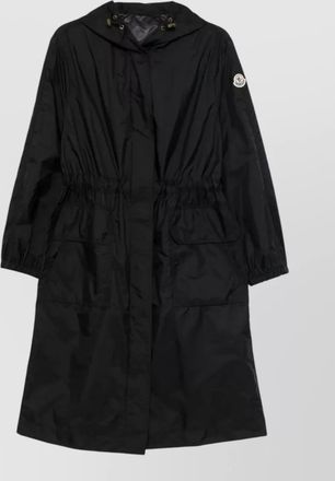 Moncler hooded parka coat long length drawstring