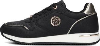 Mexx Schoenen, Dames, Zwart, 37 EU, Katoen, Zwarte Lage Sneakers voor Dames
