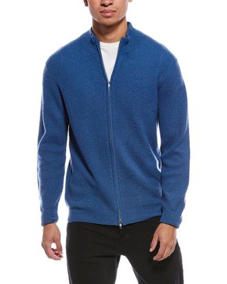 Brodie Moss Stitch Wool & Cashmere-Blend Bomber Jacket