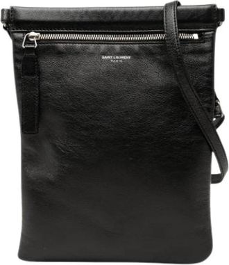 Saint Laurent Pre-owned Crossbody Bag - Dames - Vintage Schoudertas - Zwart - ONE Size - Leer - Vintage