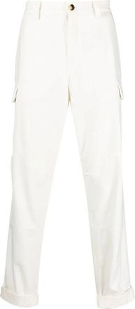 Brunello Cucinelli Cream Cargo Trousers With Cuffs, Brand Size 50 (US Size 34)