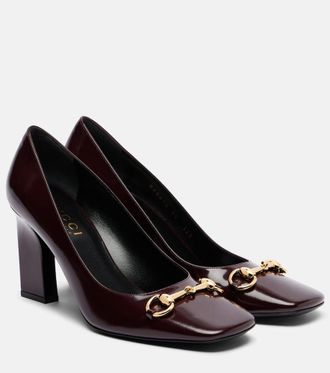 Gucci Signora 85 Horsebit leather pumps
