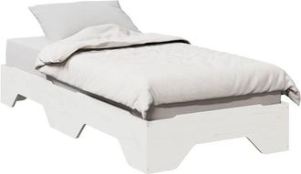 vidaXL Giroletto senza Materasso Impilabile Bianco 75x190 cm Legno - Vidaxl