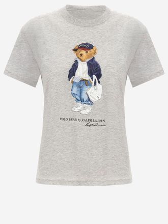 Polo Ralph Lauren Cotton T Shirt With Polo Bear Print