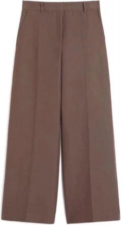 Max Mara Wide Broeken - Dames - Wijde Broeken - Bruin - L - Broeken