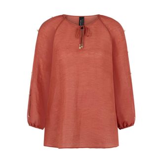 Marc Cain Dames, Blouses & Shirts, Rood, Maat: S Linnen