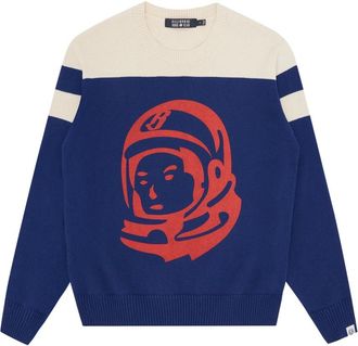 Billionaire Boys Club Astro Gebreide Crewneck Trui - Heren - Ronde hals truien - Blauw - XL - Katoen - Truien & Vesten