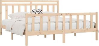 vidaXL Bed Frame Solid Wood Pine 200x200 cm Vidaxl