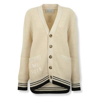Ami Dames, Truien, Beige, Maat: XS Katoen