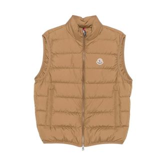 Moncler Contrin Down Vest - male - Moncler - Waistcoats - Beige - 2XL - Jackets