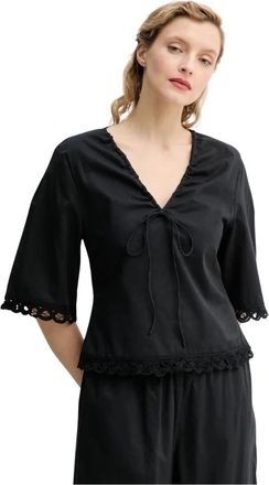 By Malene Birger Ulrikke Blouse - Dames - Blouses - Zwart - XS - Katoen - Overhemden