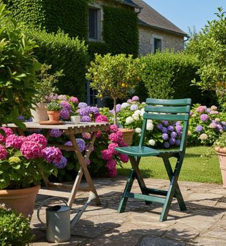 Dmora Silla Plegable Para Exteriores, Made In Italy, 44 X 41 X 78 Cm, Color Verde, Con Embalaje Reforzado - Dmora
