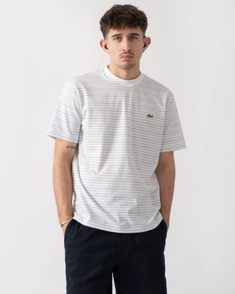 Lacoste Mens Classic Fit T-Shirt in White Cotton - Size X-Large