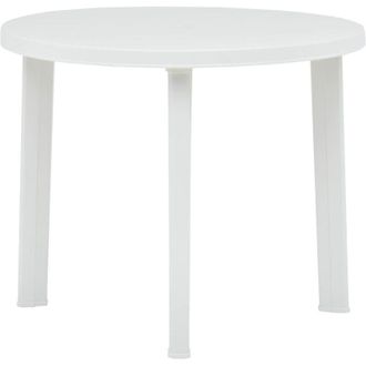 vidaXL Tavolo da Giardino Bianco 89 cm in Plastica - Vidaxl
