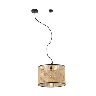 Faro Barcelona Mambo L&aacute;mpara Colgante Simple Negra/rat&aacute;n &Oslash;320 64315-48