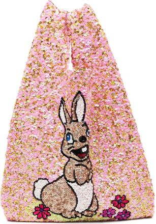 Ashish Borsa tote con paillettes - Rosa