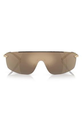 Oliver Peoples Roger Federer 138mm Rimless Shield Sunglasses in Gold Tortoise at Nordstrom