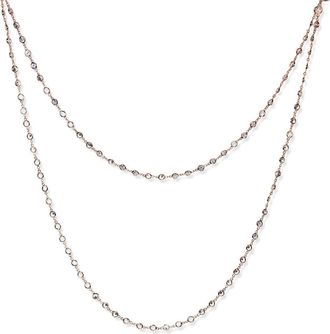 Kenneth Jay Lane Cubic Zirconia Station Chain Layered Necklace in Rose Gold at Nordstrom Rack