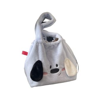 Generic Womens Plush Bags Autumn Winter Soft Plush Handbag, Fashion Cute Dog Pattern Shoulder Bag, Cartoon Large Capacity Diagonal Tote(Blue)