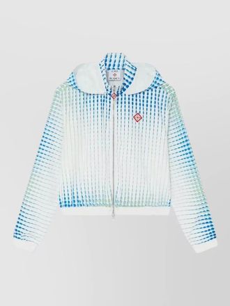 Casablanca pills nylon hooded zip jacket shorts