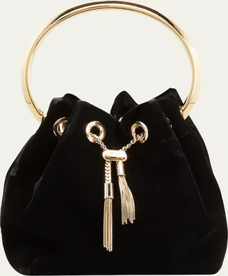 Jimmy Choo London Bon Bon Velvet with Metal Handle
